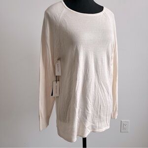 NWT Sz 2XS Aritzia BABATON Jacobs Fine Knit Merino Wool Sweater in Giselle Cream